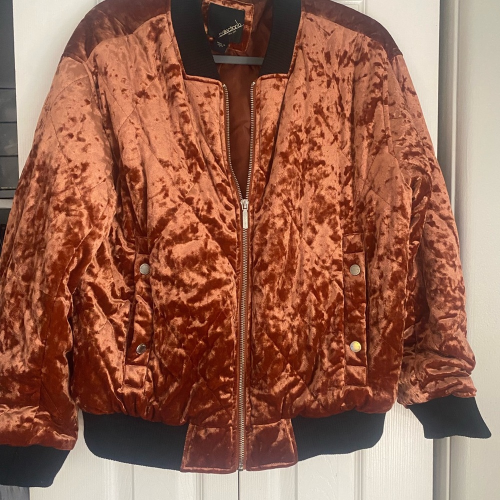 Crushed Velvet Bomber Jacket